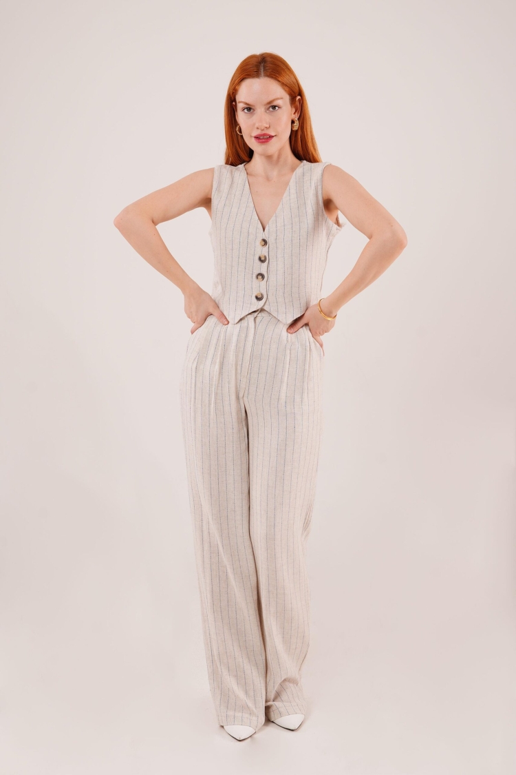 Wholesale Double Suit With Vest And PantsStripe - Brand: Lustrin - Women & Kids, Baby Clothes Wholesale - TheBS Women