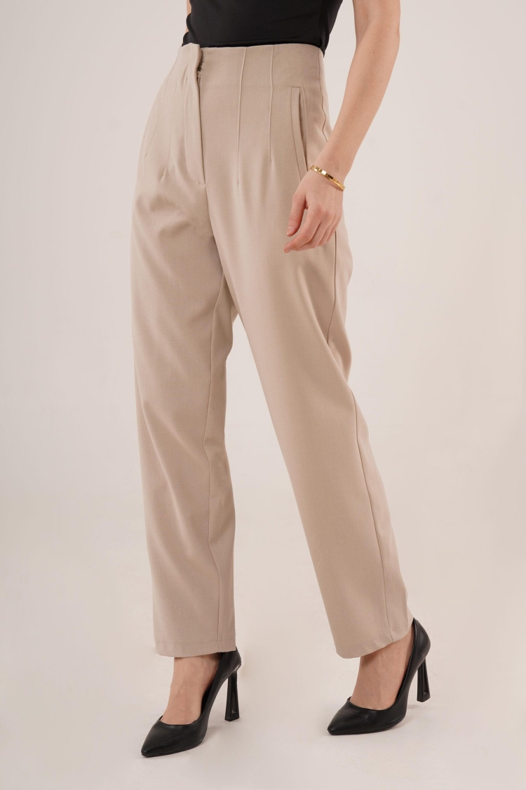 Double Collar Detailed WholesalePants - Brand: Lustrin - Women & Kids, Baby Clothes Wholesale - TheBS Women