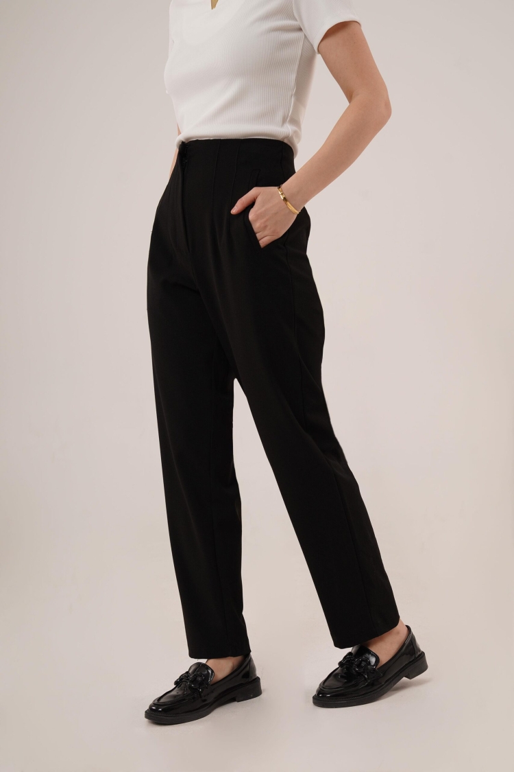 Double Collar Detailed WholesalePants - Brand: Lustrin - Women & Kids, Baby Clothes Wholesale - TheBS Women