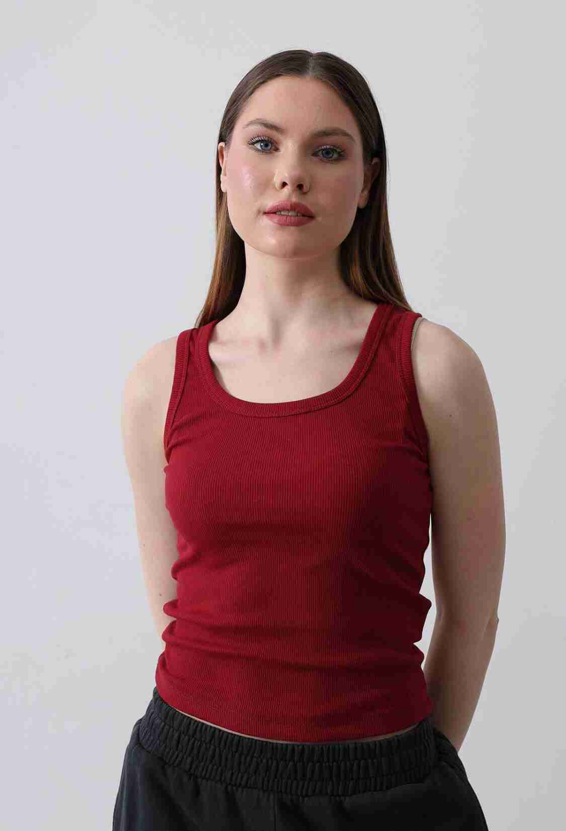 Basic Tank Top - - Burgundy - Brand: Reyon - Women & Kids, Baby Clothes Wholesale - TheBS Women