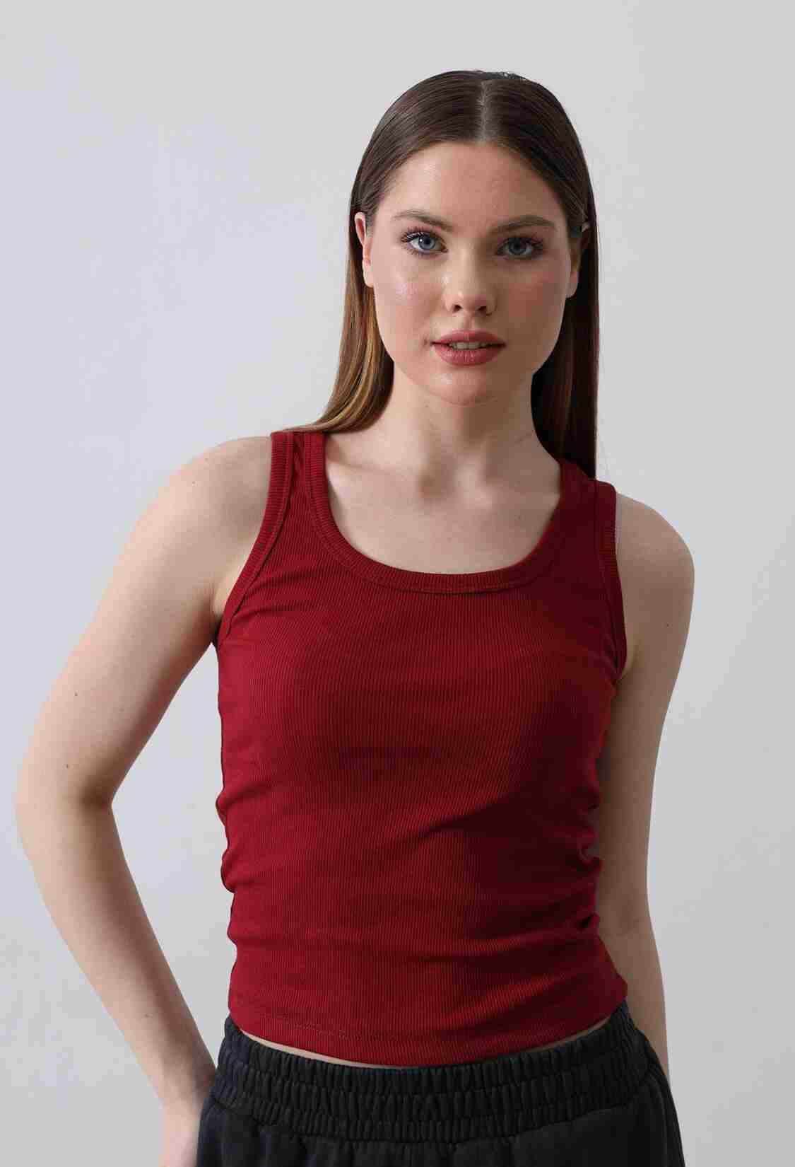 Basic Tank Top - - Burgundy - Brand: Reyon - Women & Kids, Baby Clothes Wholesale - TheBS Women