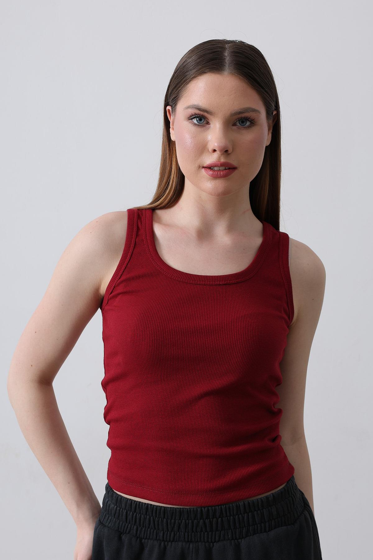 Basic Tank Top - - Burgundy - Brand: Reyon - Women & Kids, Baby Clothes Wholesale - TheBS Women