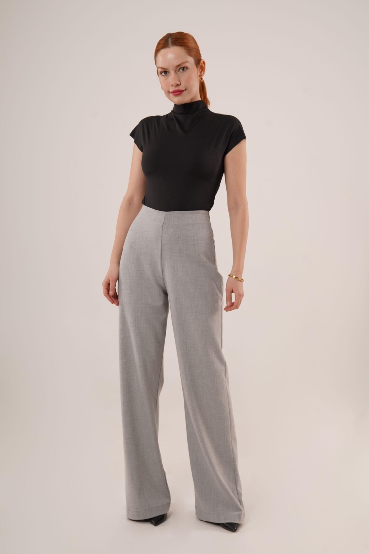 WholesaleFabric Pants With Loose Leg Side Zipper - Brand: Lustrin - Women & Kids, Baby Clothes Wholesale - TheBS Women