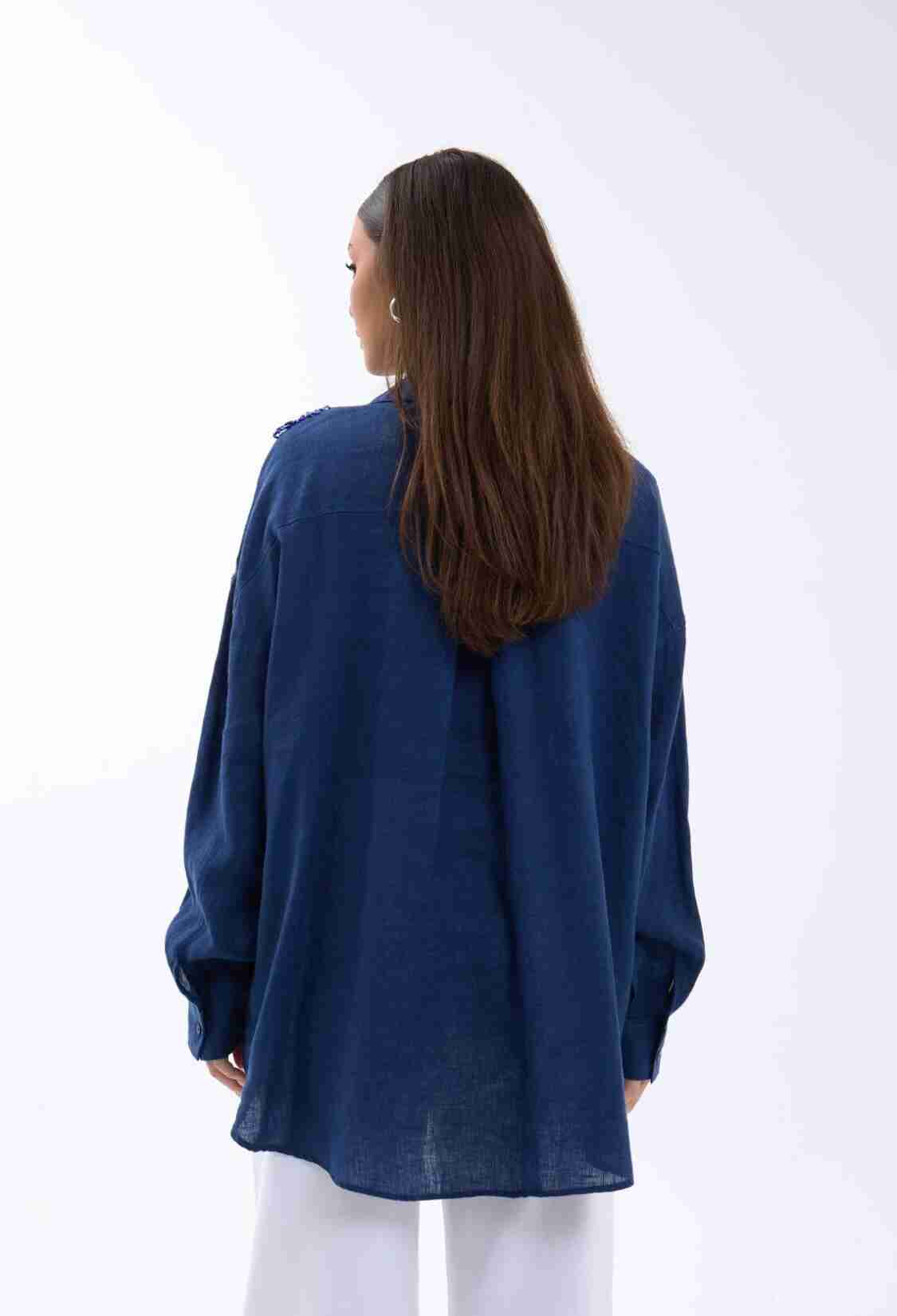 Shirt - Navy - Brand: Fame - Women & Kids, Baby Clothes Wholesale - TheBS Women