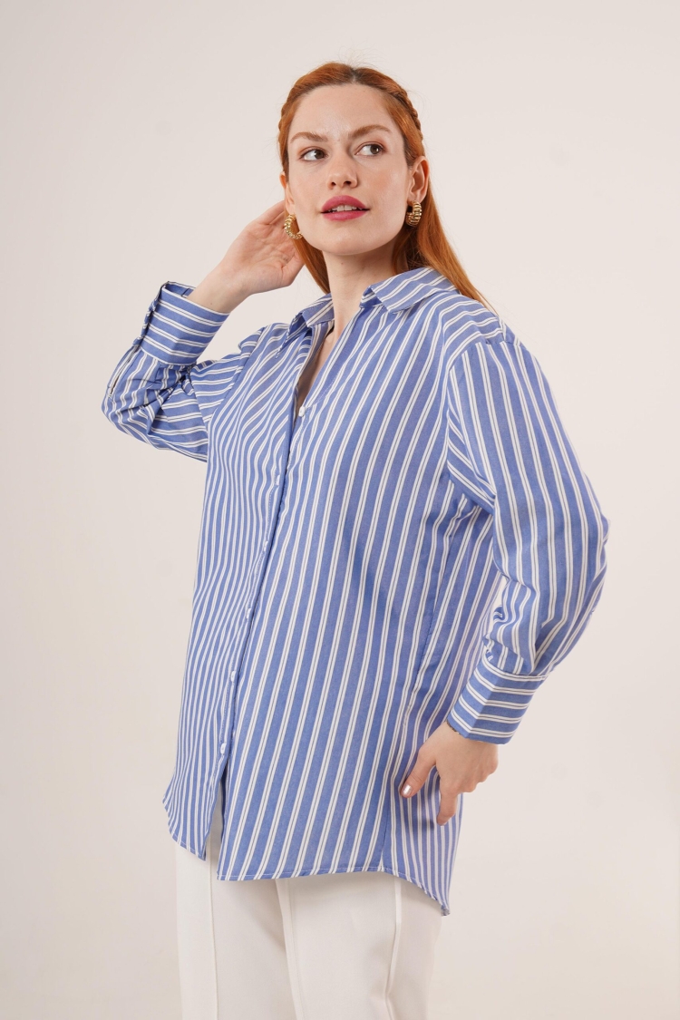 Wholesale Shirt With Double Line Transition Buttons - Brand: Lustrin - Women & Kids, Baby Clothes Wholesale - TheBS Women