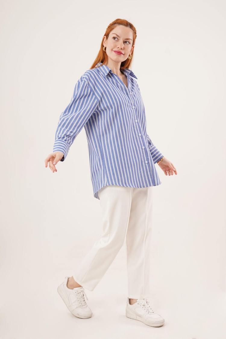 Wholesale Shirt With Double Line Transition Buttons - Brand: Lustrin - Women & Kids, Baby Clothes Wholesale - TheBS Women
