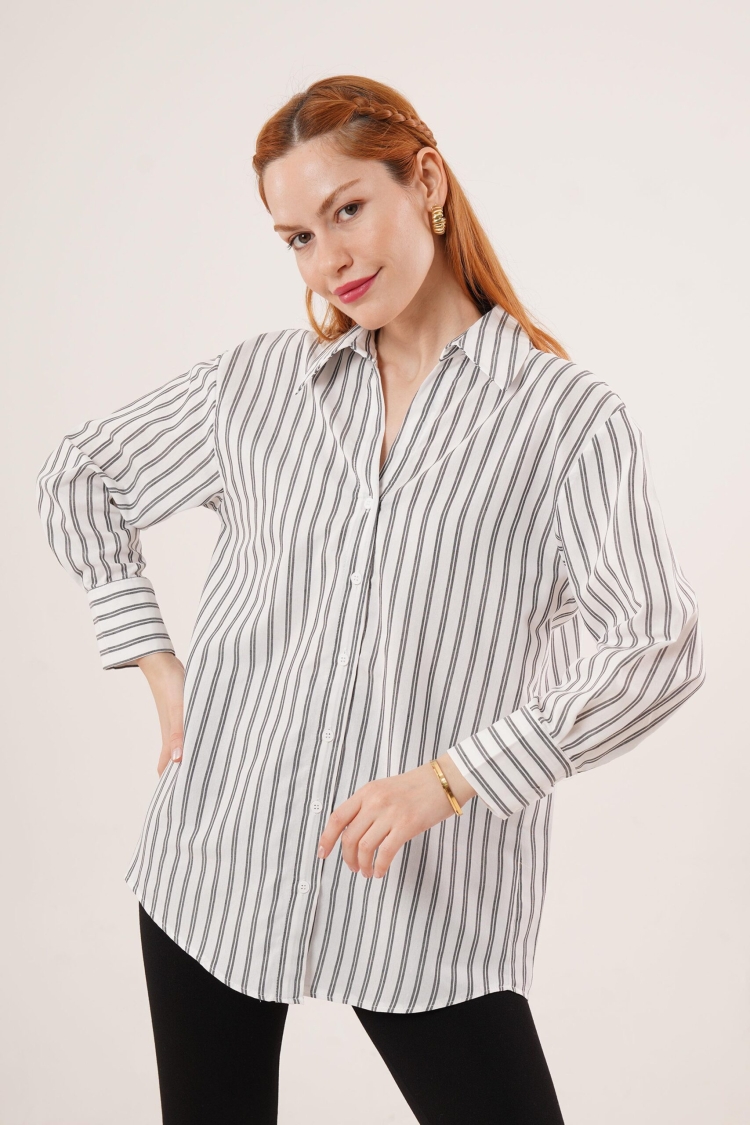 Wholesale Shirt With Double Line Transition Buttons - Brand: Lustrin - Women & Kids, Baby Clothes Wholesale - TheBS Women