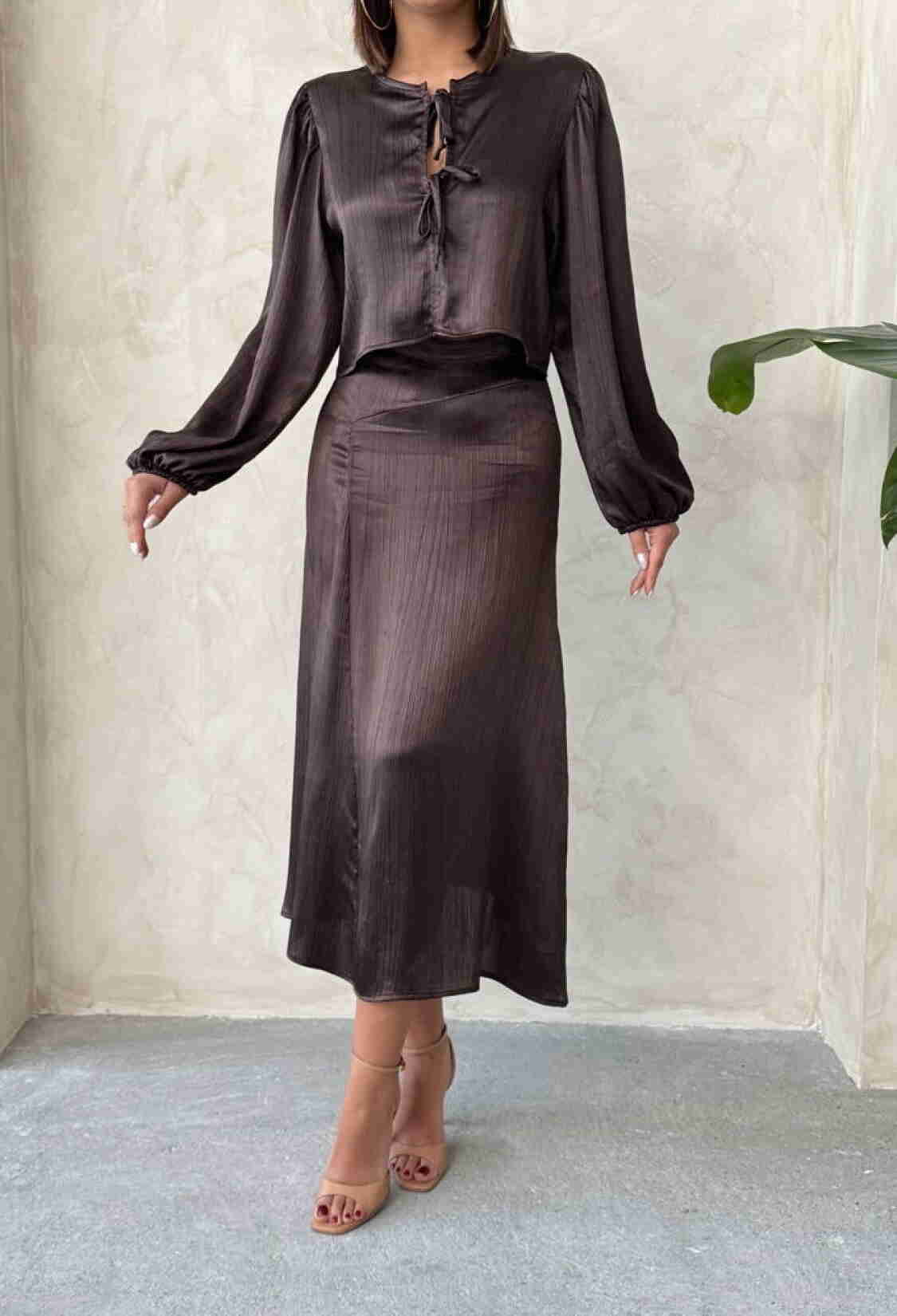 Satin Skirt With Lace - Brand: Topshow - Women & Kids, Baby Clothes Wholesale - TheBS Women