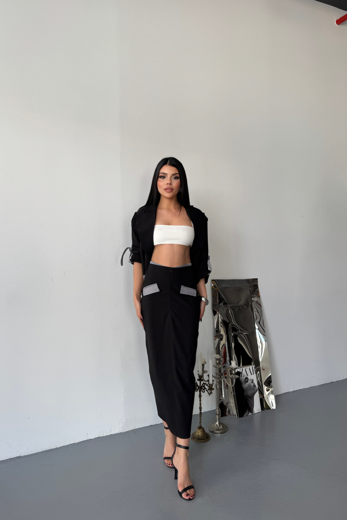 Crop Jacket Skirt Set - Brand: Ello - Women & Kids, Baby Clothes Wholesale - TheBS Women