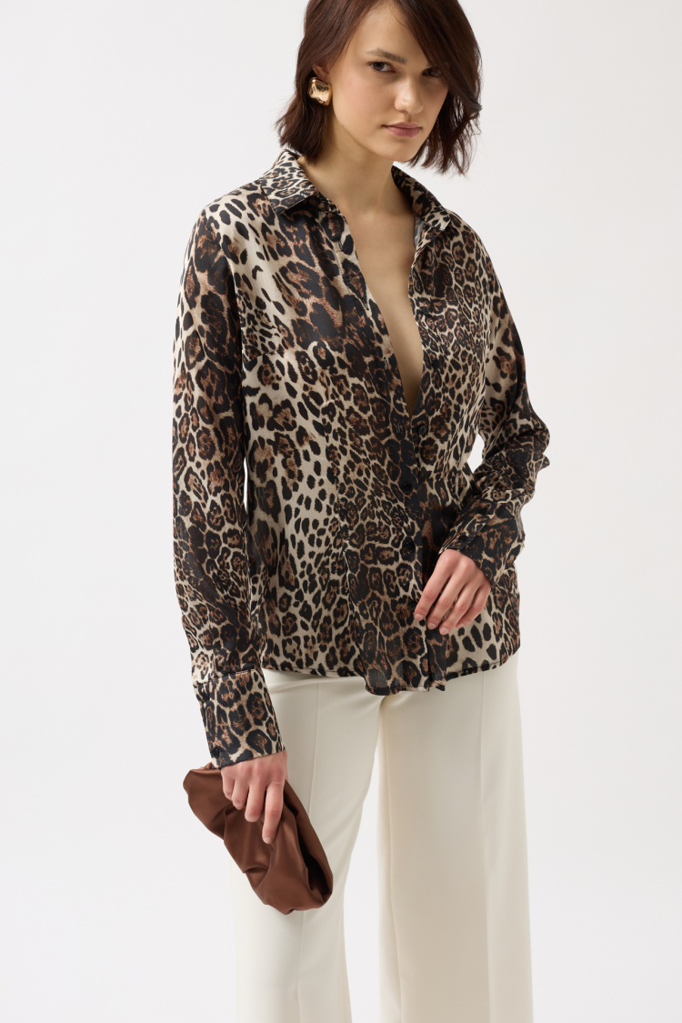 Leopard Print Shirt - Multicolor - Brand: Black Fashion - Women & Kids, Baby Clothes Wholesale - TheBS Women