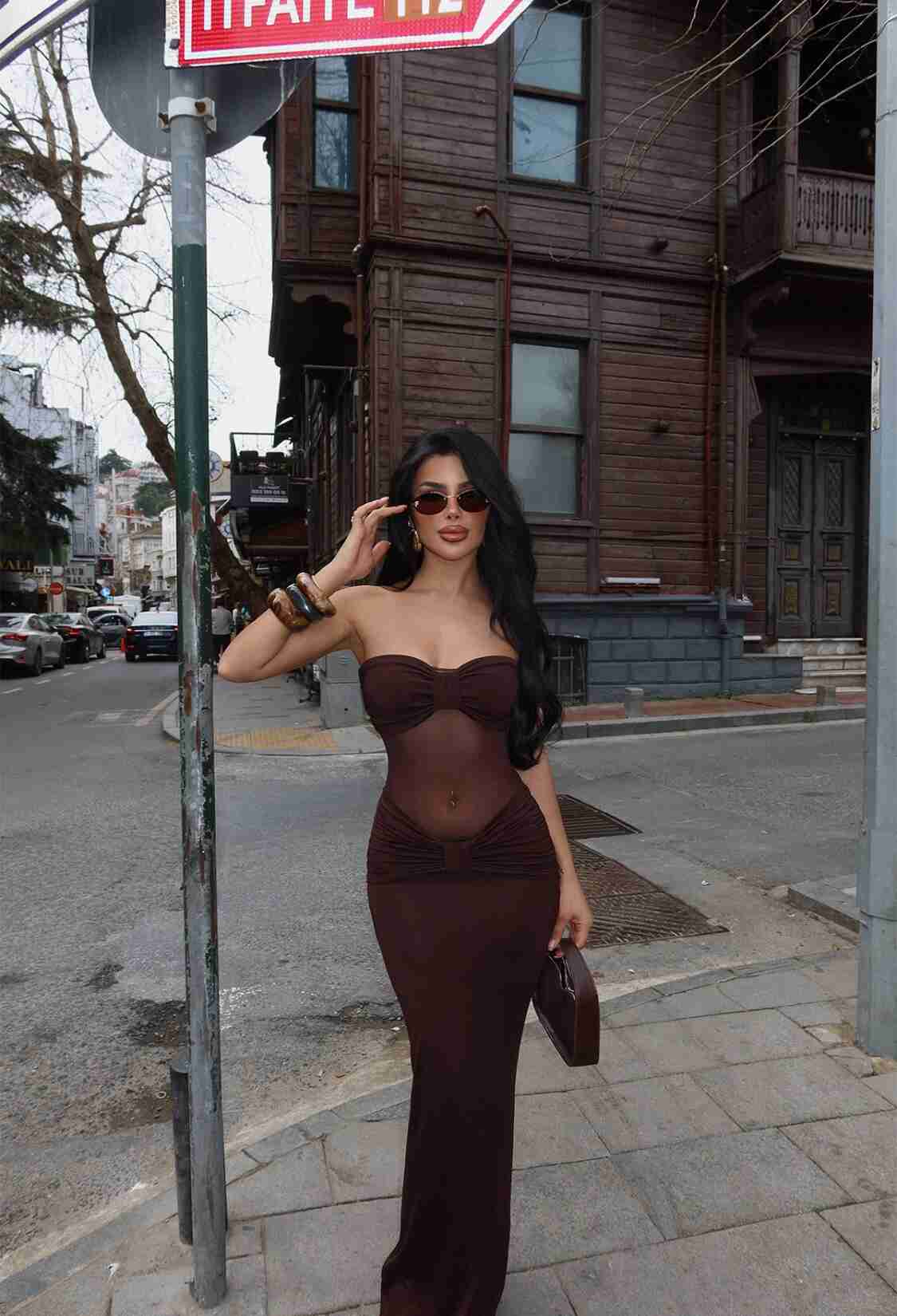 Transparent Long Dress - Brand: EYYO ATELIER - Women & Kids, Baby Clothes Wholesale - TheBS Women