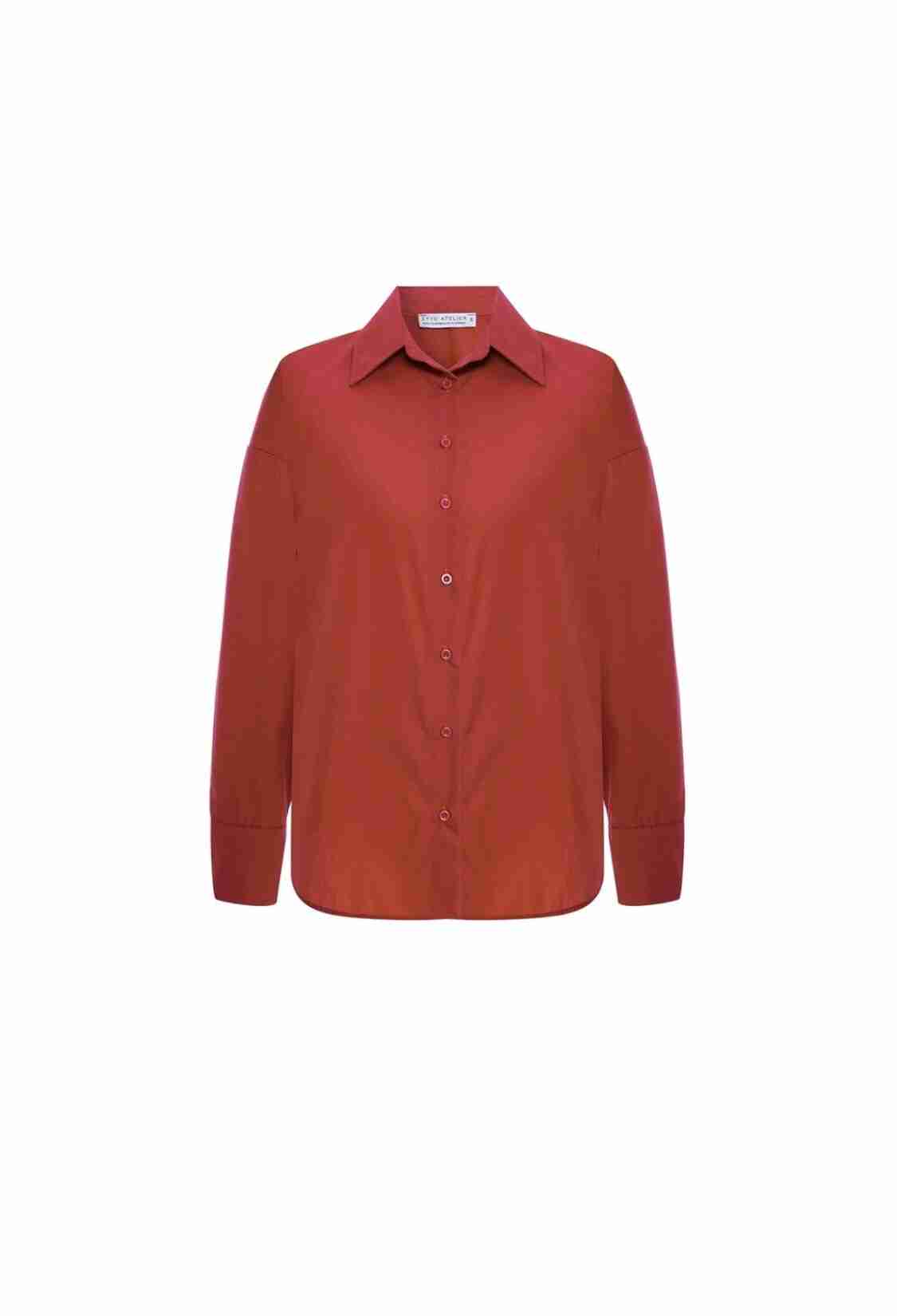 Front Buttoned Shirt - Burgundy - Brand: EYYO ATELIER - Women & Kids, Baby Clothes Wholesale - TheBS Women