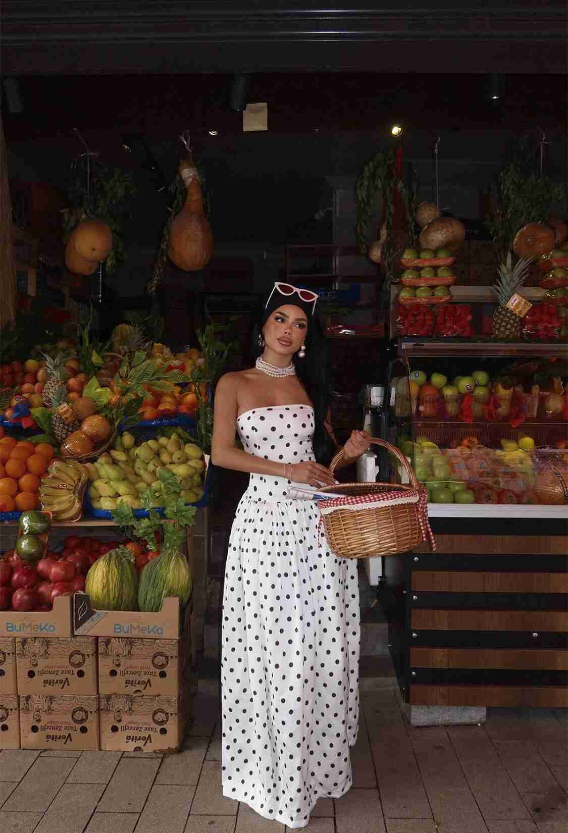 Polka Dot Long Dress - Brand: EYYO ATELIER - Women & Kids, Baby Clothes Wholesale - TheBS Women