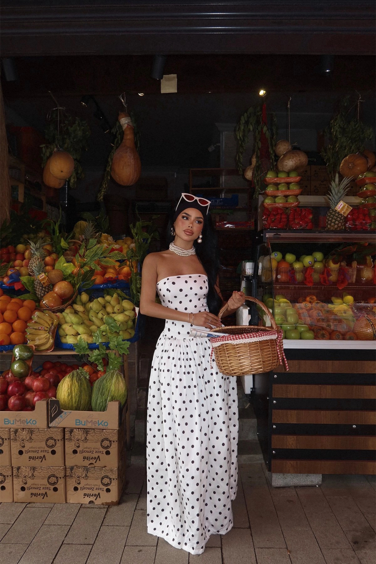 Polka Dot Long Dress - Brand: EYYO ATELIER - Women & Kids, Baby Clothes Wholesale - TheBS Women