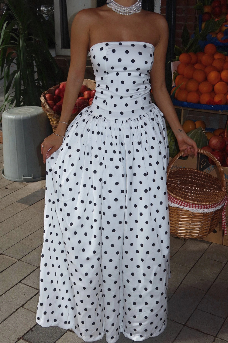 Polka Dot Long Dress - Brand: EYYO ATELIER - Women & Kids, Baby Clothes Wholesale - TheBS Women