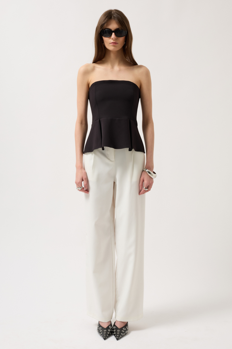 Pleated Strapless Blouse - Brand: Black Fashion - Women & Kids, Baby Clothes Wholesale - TheBS Women