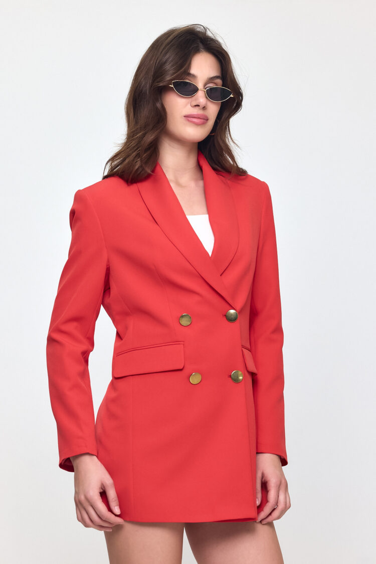 Nob Red Button Detailed Jacket - Brand: Evable - Women & Kids, Baby Clothes Wholesale - TheBS Women