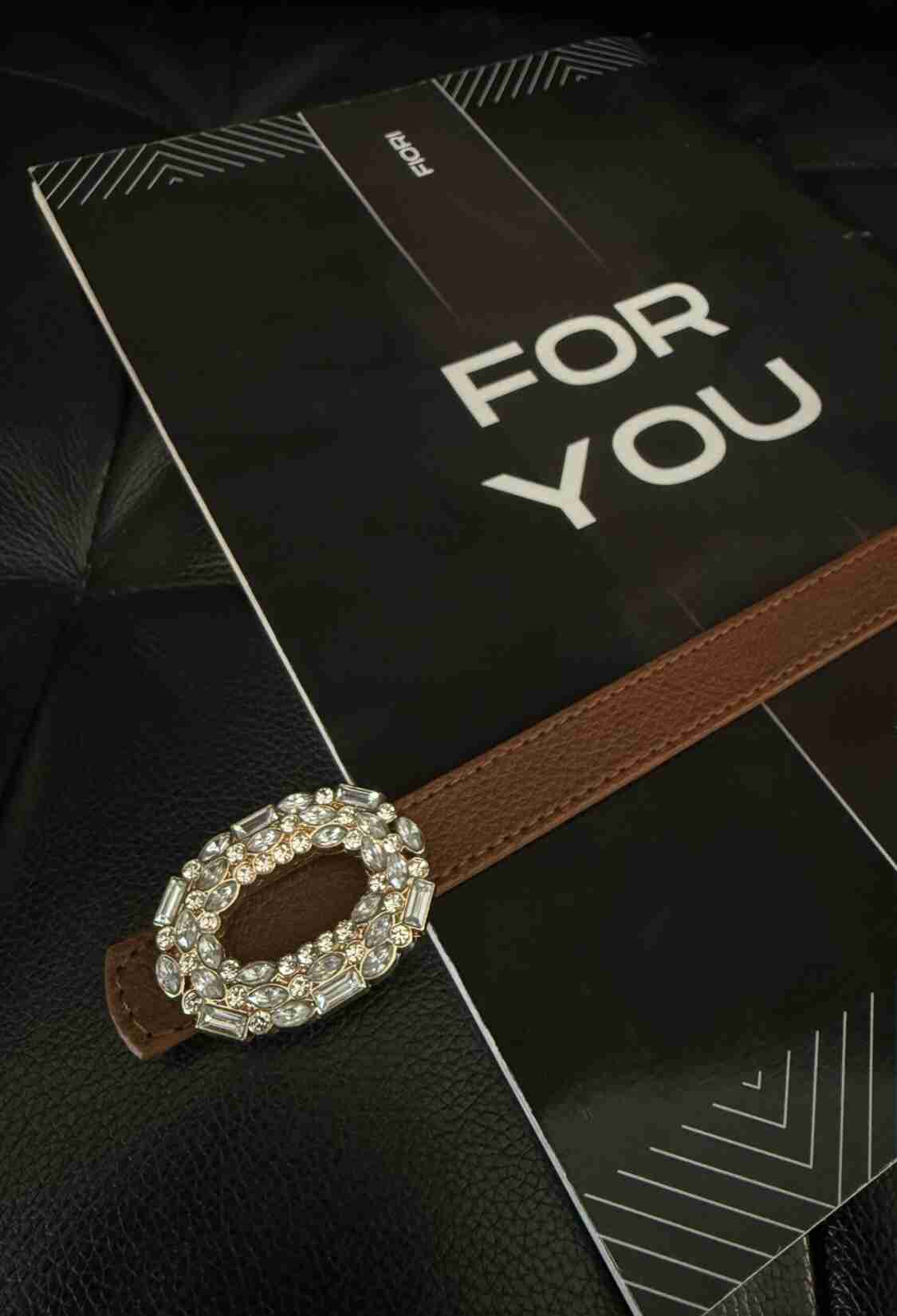 Round Stone Buckle Women's Belt - Brand: Fiori - Women & Kids, Baby Clothes Wholesale - TheBS Women
