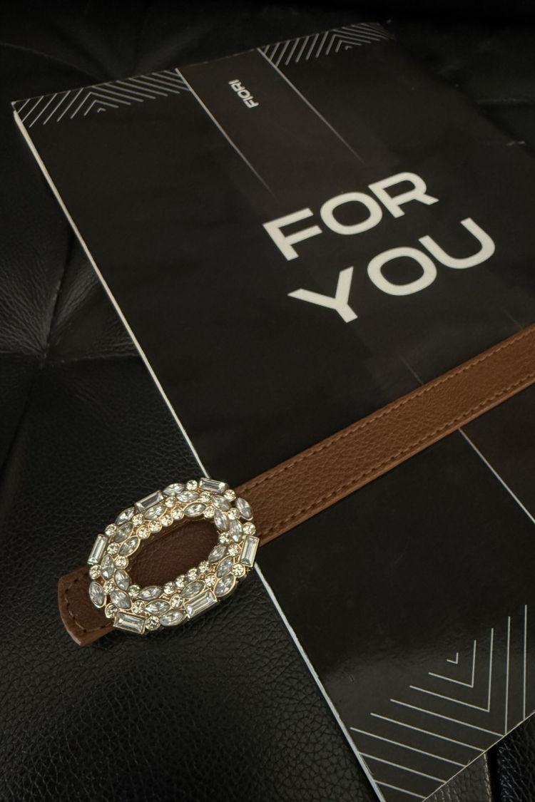 Round Stone Buckle Women's Belt - Brand: Fiori - Women & Kids, Baby Clothes Wholesale - TheBS Women