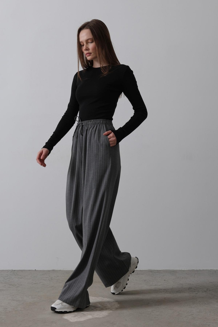 Wide Leg Pants With Elastic Waist - Brand: Reyon - Women & Kids, Baby Clothes Wholesale - TheBS Women