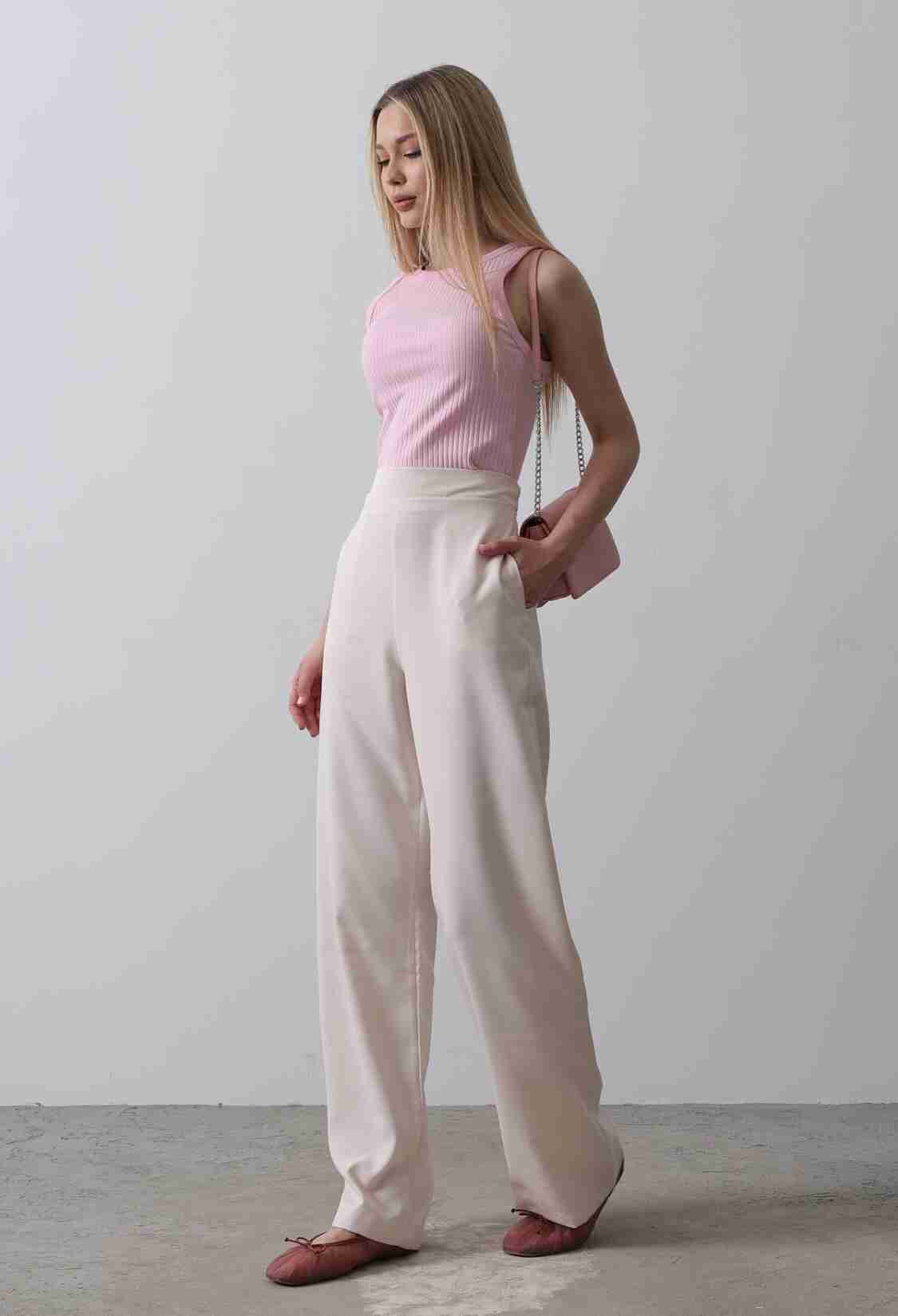 Half-Elastic Waist Palazzo Pants - Brand: Reyon - Women & Kids, Baby Clothes Wholesale - TheBS Women
