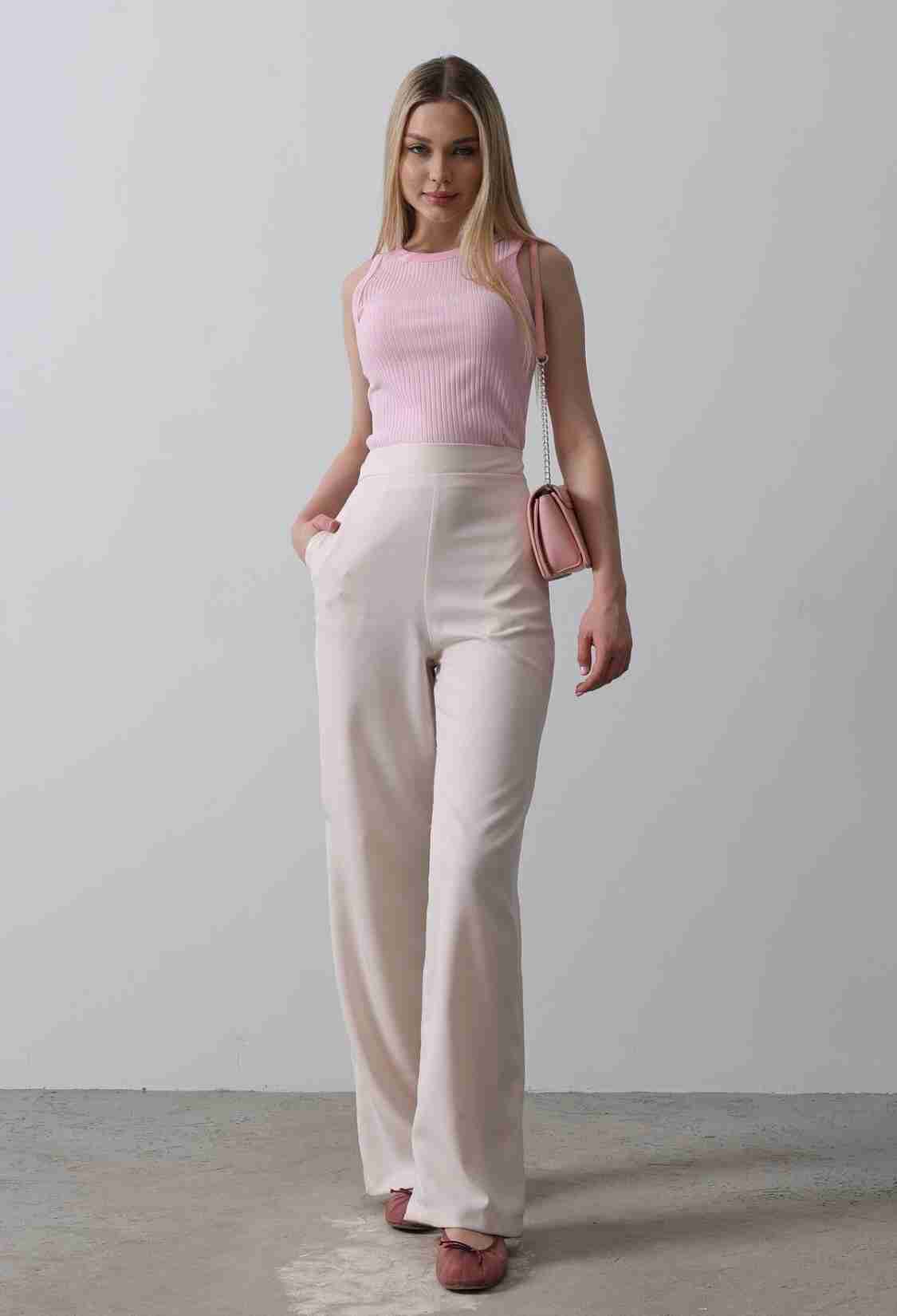 Half-Elastic Waist Palazzo Pants - Brand: Reyon - Women & Kids, Baby Clothes Wholesale - TheBS Women
