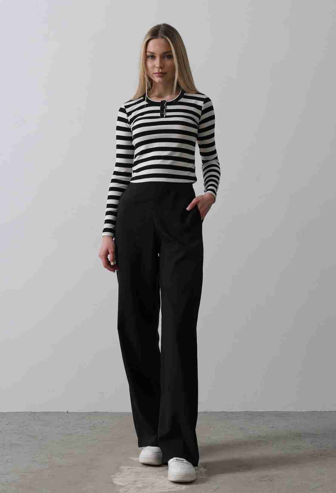 Half-Elastic Waist Palazzo Pants - Brand: Reyon - Women & Kids, Baby Clothes Wholesale - TheBS Women