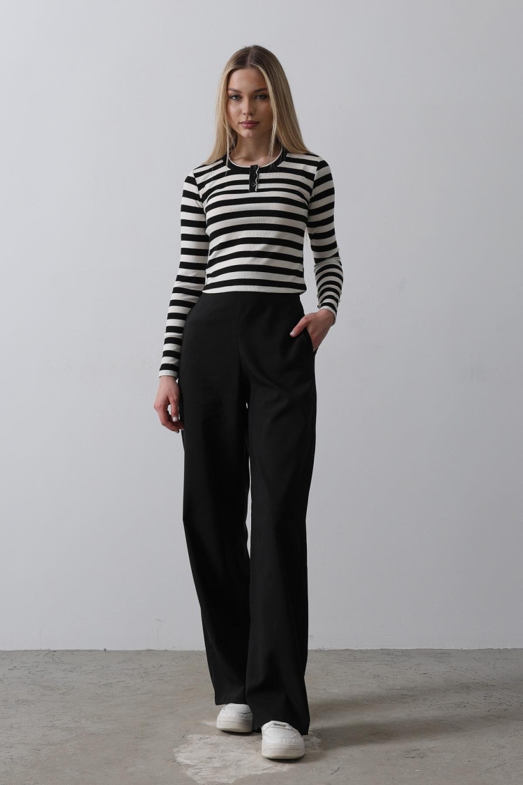 Half-Elastic Waist Palazzo Pants - Brand: Reyon - Women & Kids, Baby Clothes Wholesale - TheBS Women