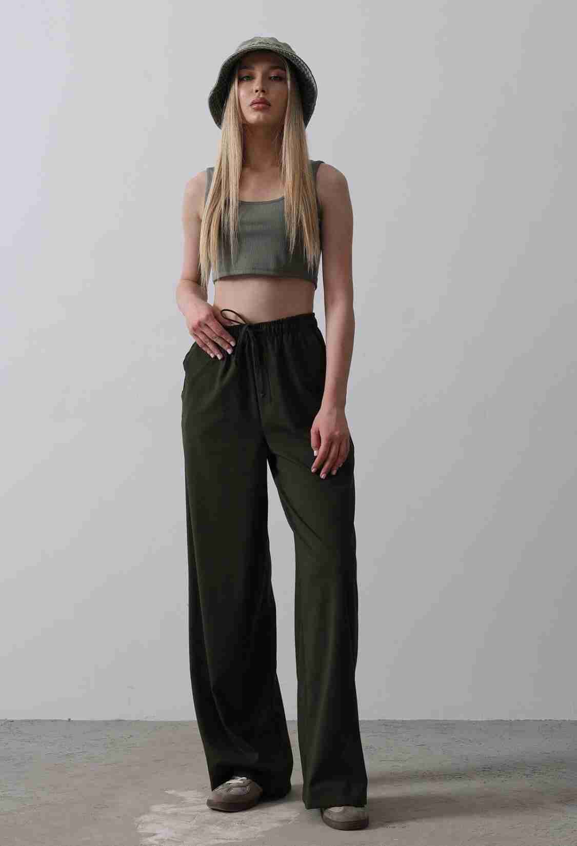 Wide Leg Pants With Elastic Waist - Brand: Reyon - Women & Kids, Baby Clothes Wholesale - TheBS Women