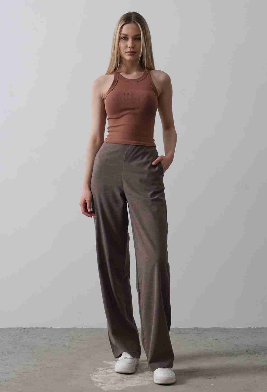 Half-Elastic Waist Palazzo Pants - Brand: Reyon - Women & Kids, Baby Clothes Wholesale - TheBS Women
