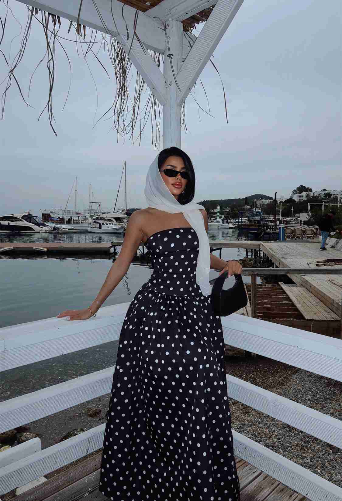 Tara Polka Dot Long Dress - Brand: EYYO ATELIER - Women & Kids, Baby Clothes Wholesale - TheBS Women