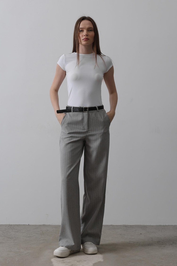 Palazzo Pants With Belt - -white - Brand: Reyon - Women & Kids, Baby Clothes Wholesale - TheBS Women