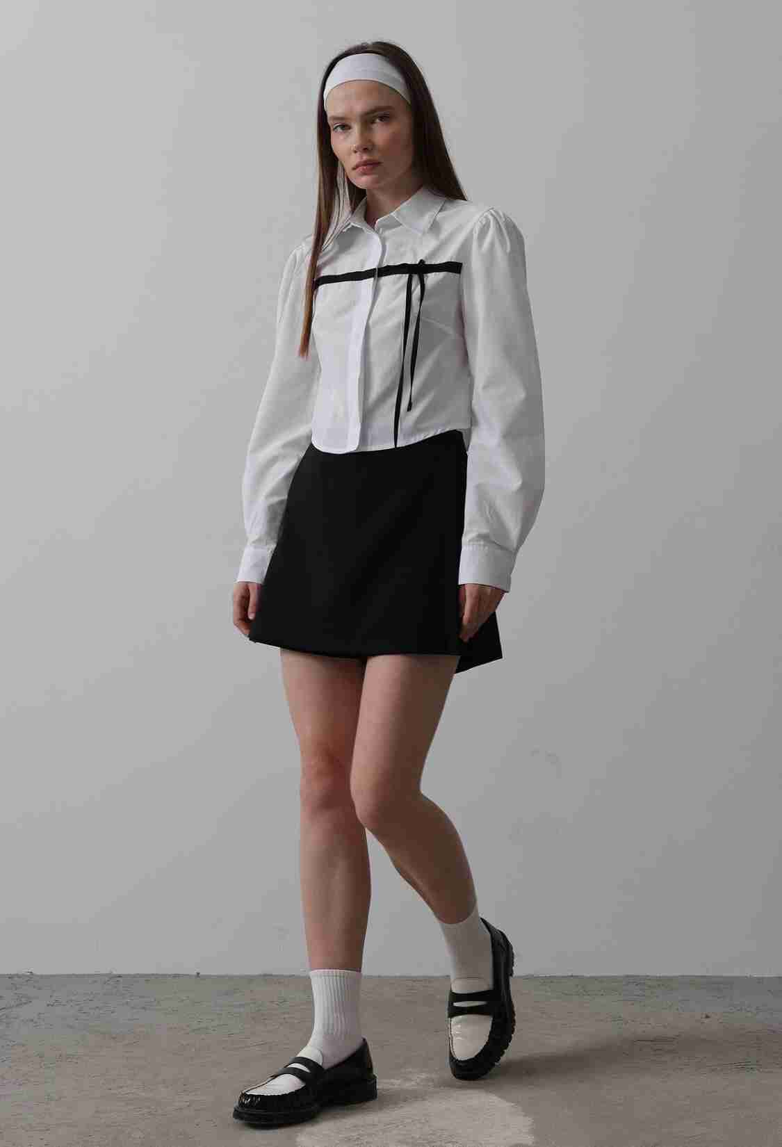 Front Contrast Bow Shirt - Brand: Reyon - Women & Kids, Baby Clothes Wholesale - TheBS Women
