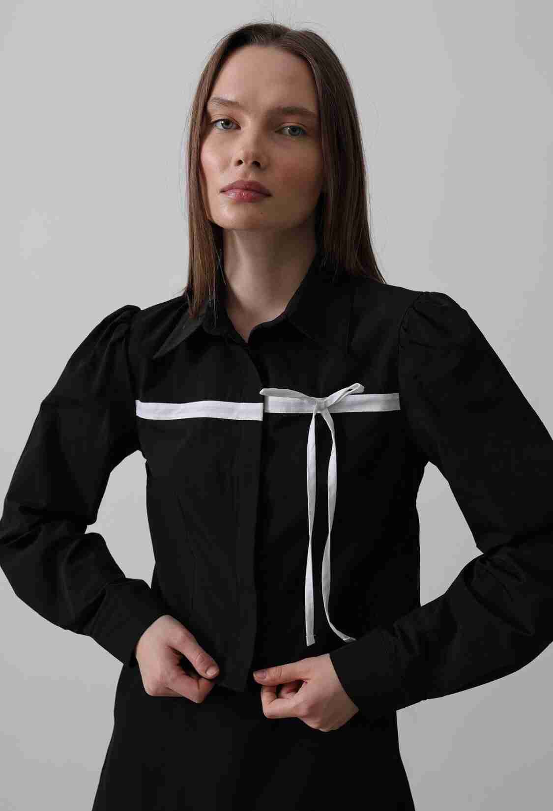 Front Contrast Bow Shirt - Brand: Reyon - Women & Kids, Baby Clothes Wholesale - TheBS Women