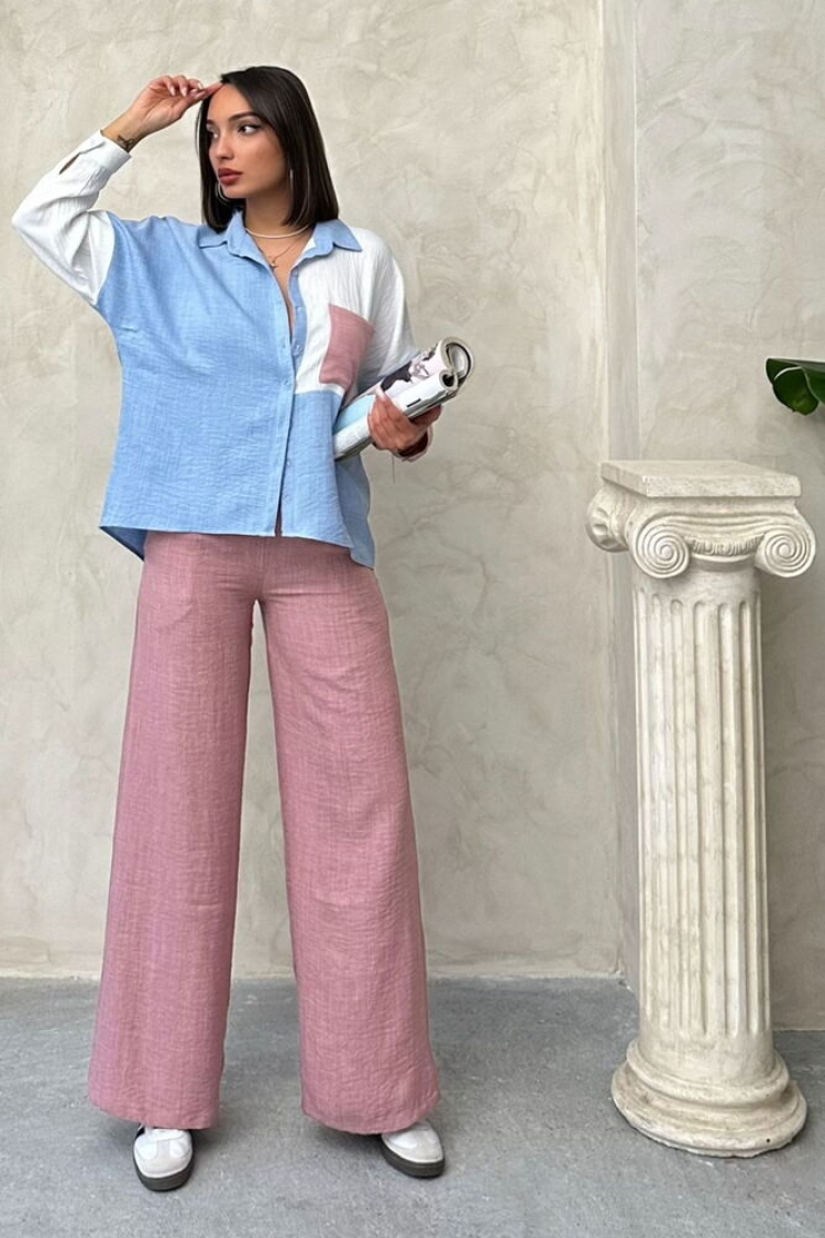 Powder Linen Trousers - Brand: Topshow - Women & Kids, Baby Clothes Wholesale - TheBS Women