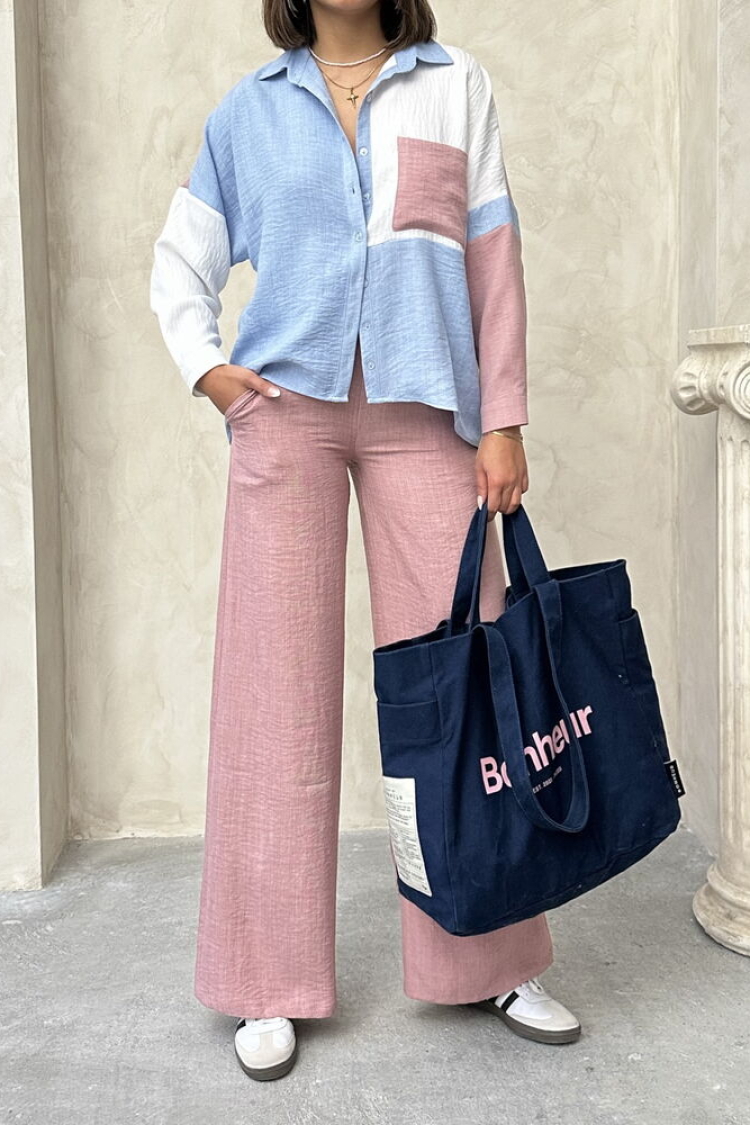 Powder Linen Trousers - Brand: Topshow - Women & Kids, Baby Clothes Wholesale - TheBS Women