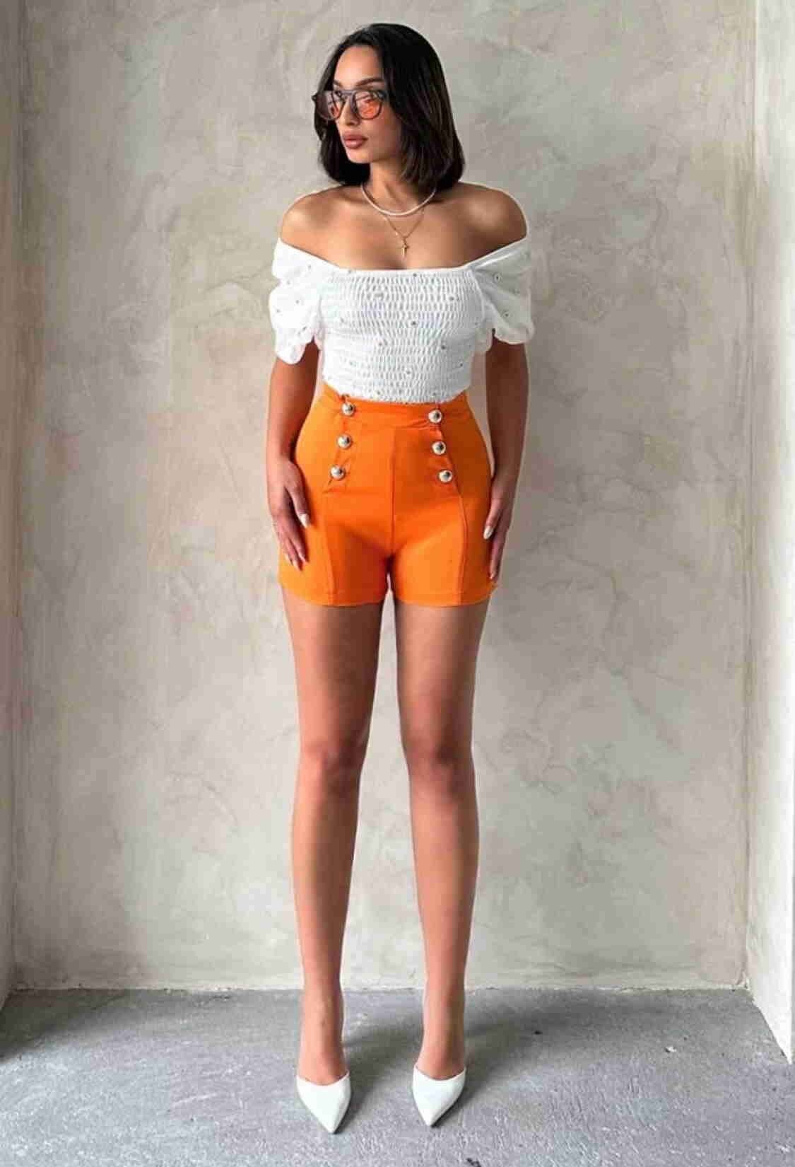 Ornament Buttoned Wholesale Shorts - Brand: Topshow - Women & Kids, Baby Clothes Wholesale - TheBS Women