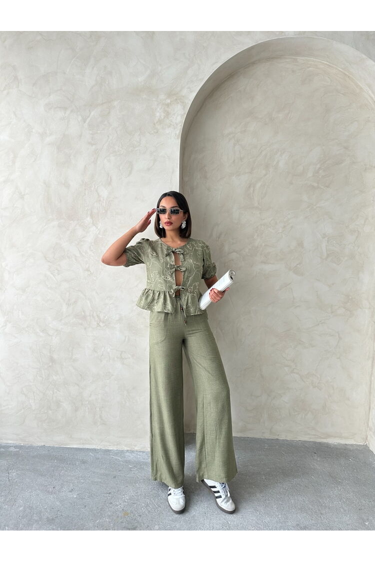 Front Tie Embroidered Blouse - Light - Brand: Topshow - Women & Kids, Baby Clothes Wholesale - TheBS Women
