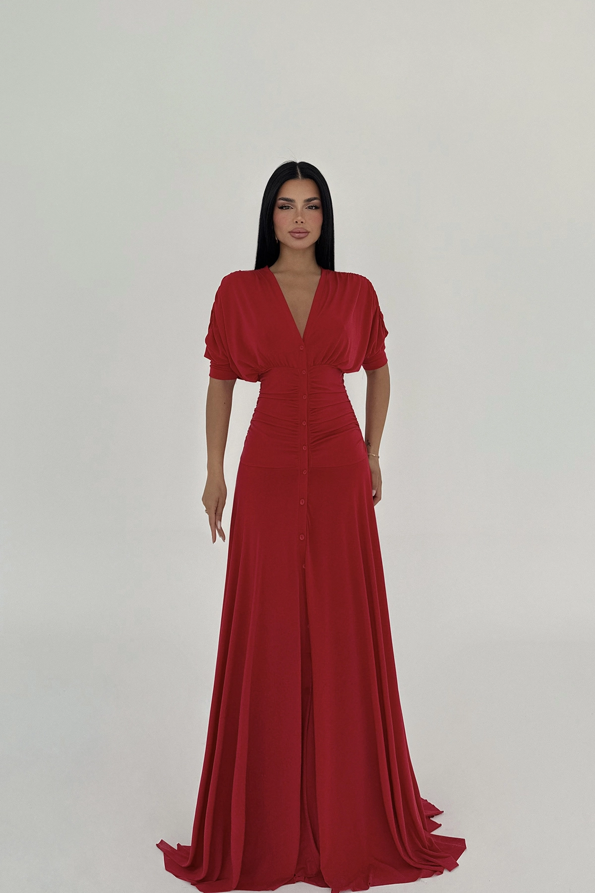 Button Detail Long Dress - Brand: EYYO ATELIER - Women & Kids, Baby Clothes Wholesale - TheBS Women