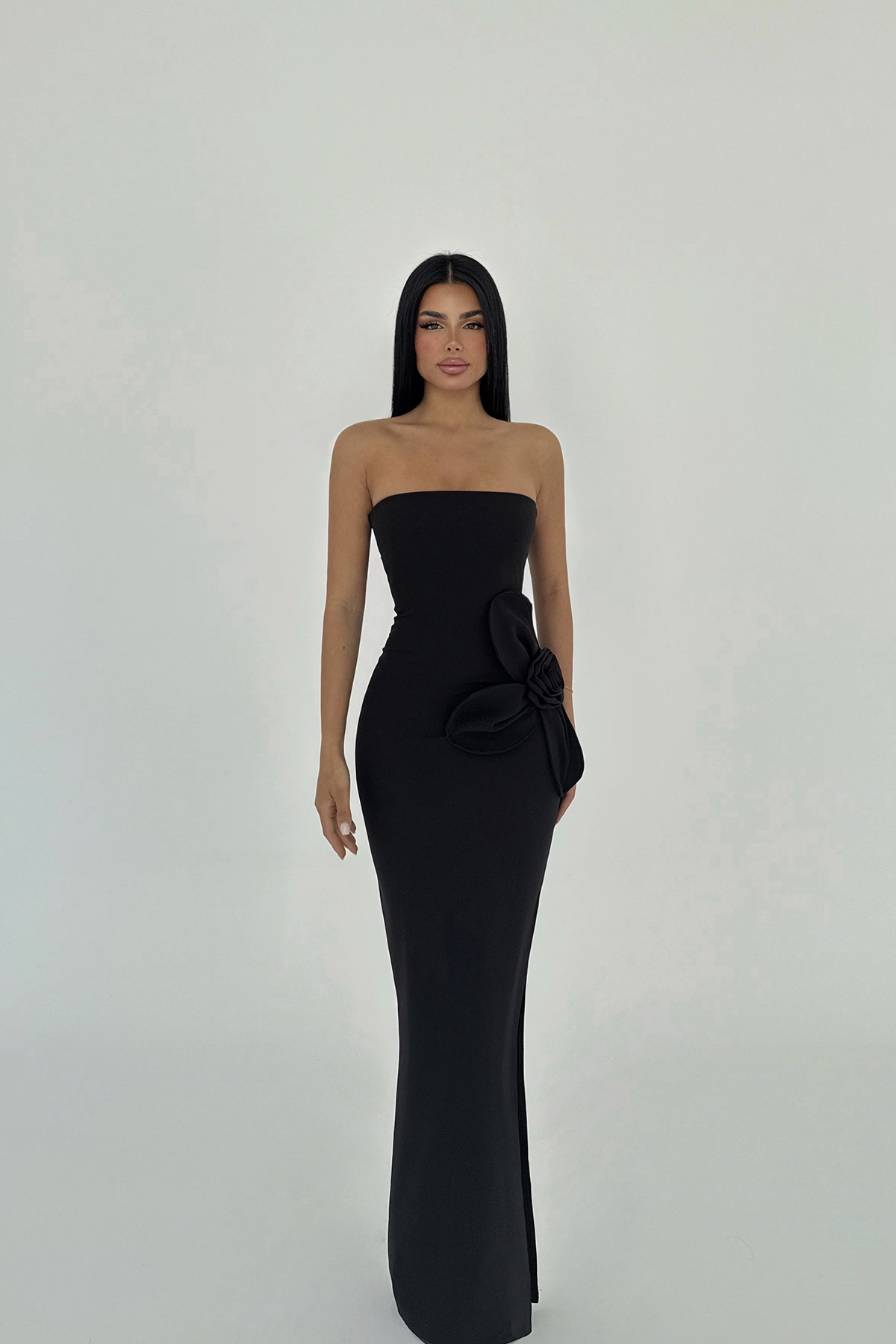 Rose Detail Strapless Dress - Brand: EYYO ATELIER - Women & Kids, Baby Clothes Wholesale - TheBS Women