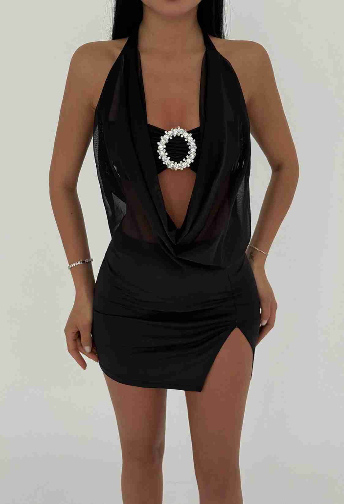 Tulle Detail Mini Dress - Brand: EYYO ATELIER - Women & Kids, Baby Clothes Wholesale - TheBS Women