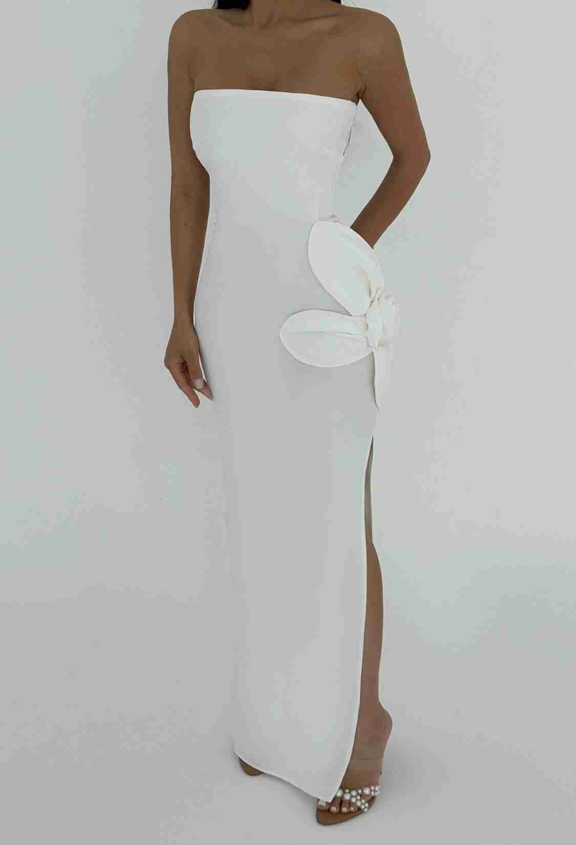 Rose Detail Strapless Dress - Brand: EYYO ATELIER - Women & Kids, Baby Clothes Wholesale - TheBS Women