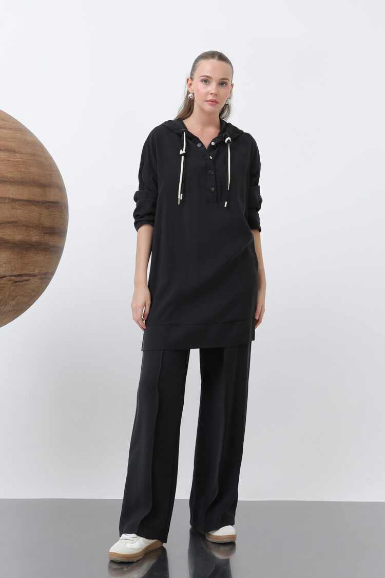 Front Snap And Cord Detailed Trouser Suit - Brand: Puane - Women & Kids, Baby Clothes Wholesale - TheBS Women