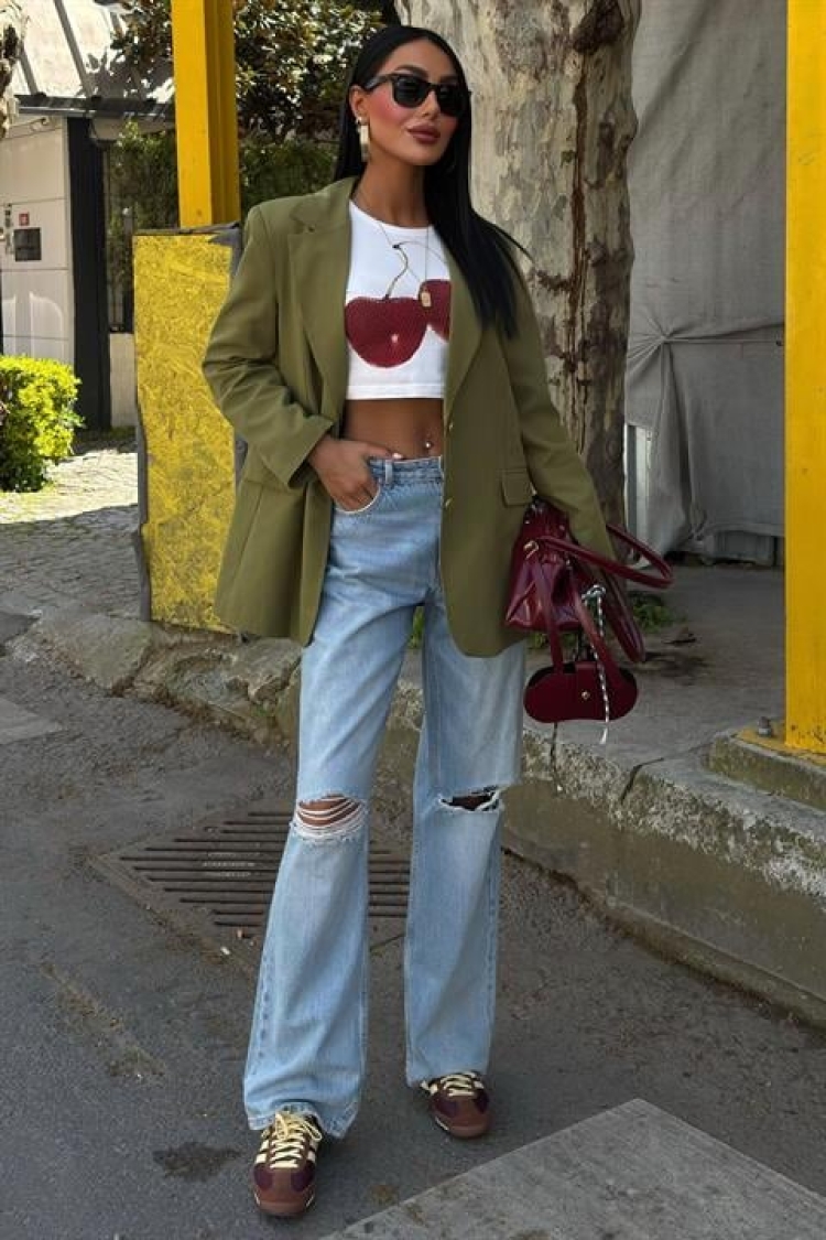 Gold Buttoned Blazer Jacket - Brand: Sobe Istanbul - Women & Kids, Baby Clothes Wholesale - TheBS Women