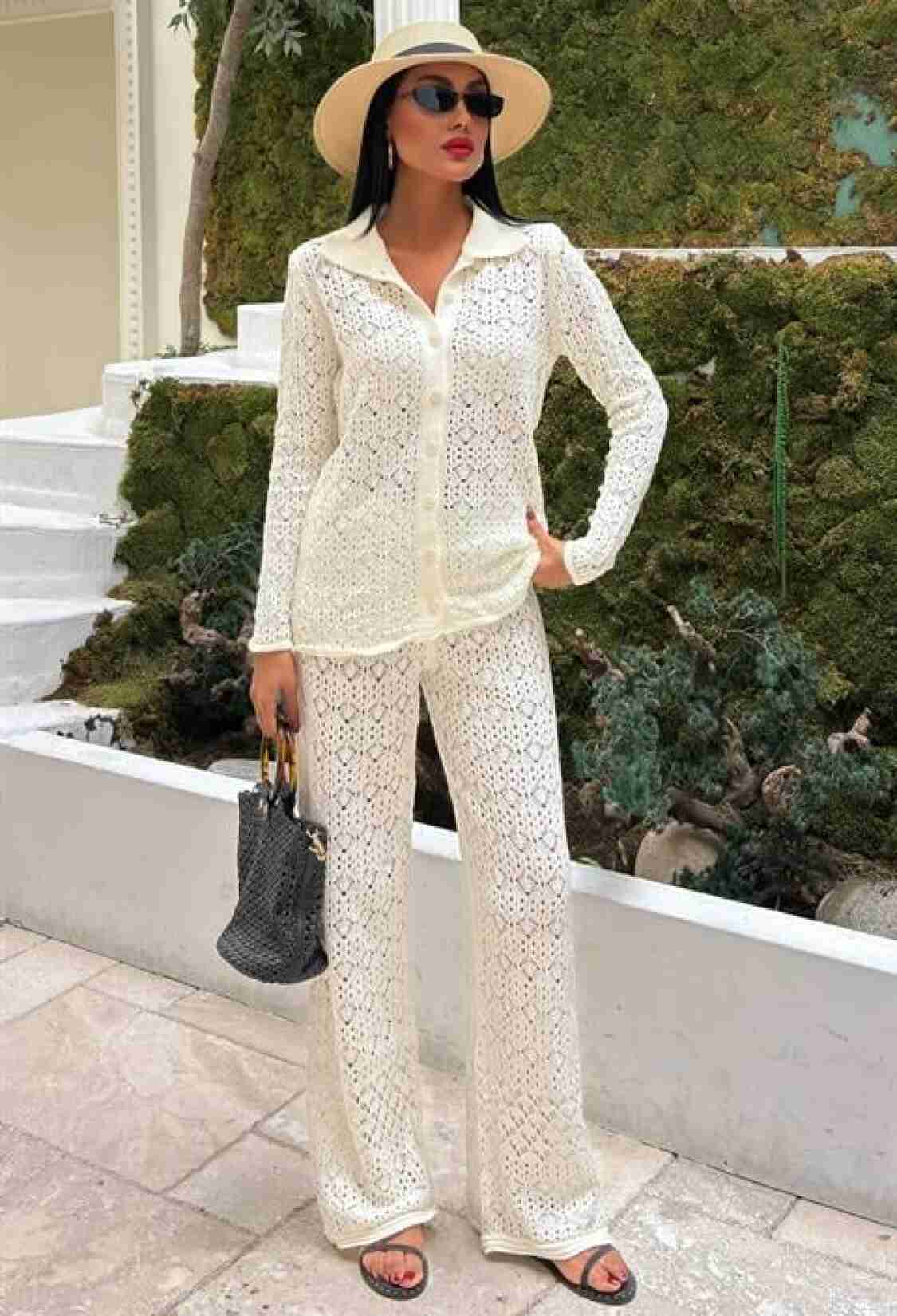 Knit Fabric Transparent Two Piece Suit - Brand: Sobe Istanbul - Women & Kids, Baby Clothes Wholesale - TheBS Women
