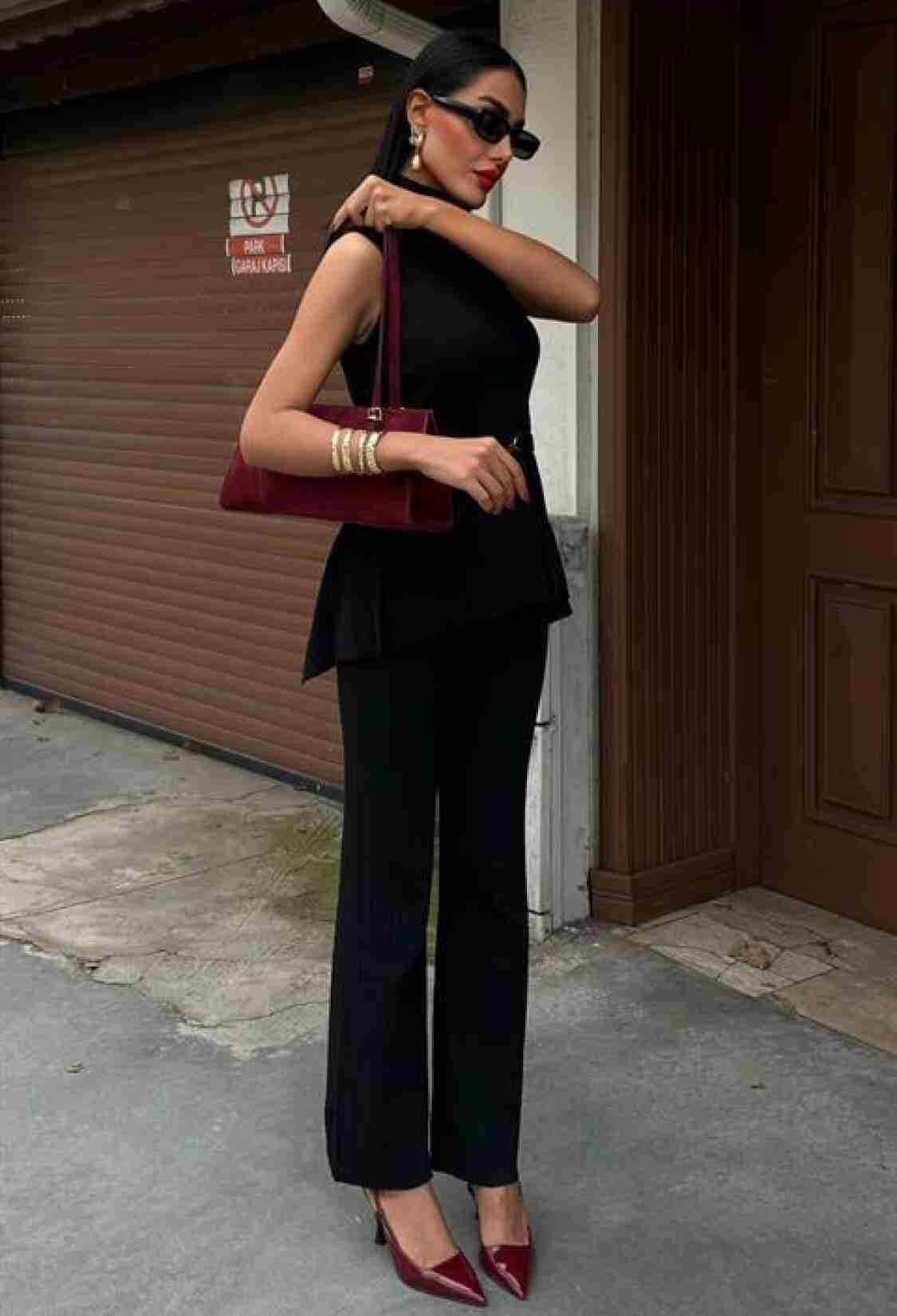Self Belted Two Piece Suit - Brand: Sobe Istanbul - Women & Kids, Baby Clothes Wholesale - TheBS Women