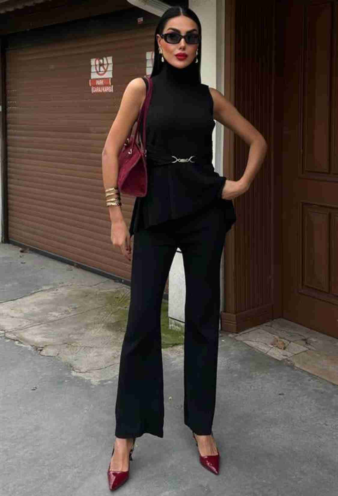 Self Belted Two Piece Suit - Brand: Sobe Istanbul - Women & Kids, Baby Clothes Wholesale - TheBS Women