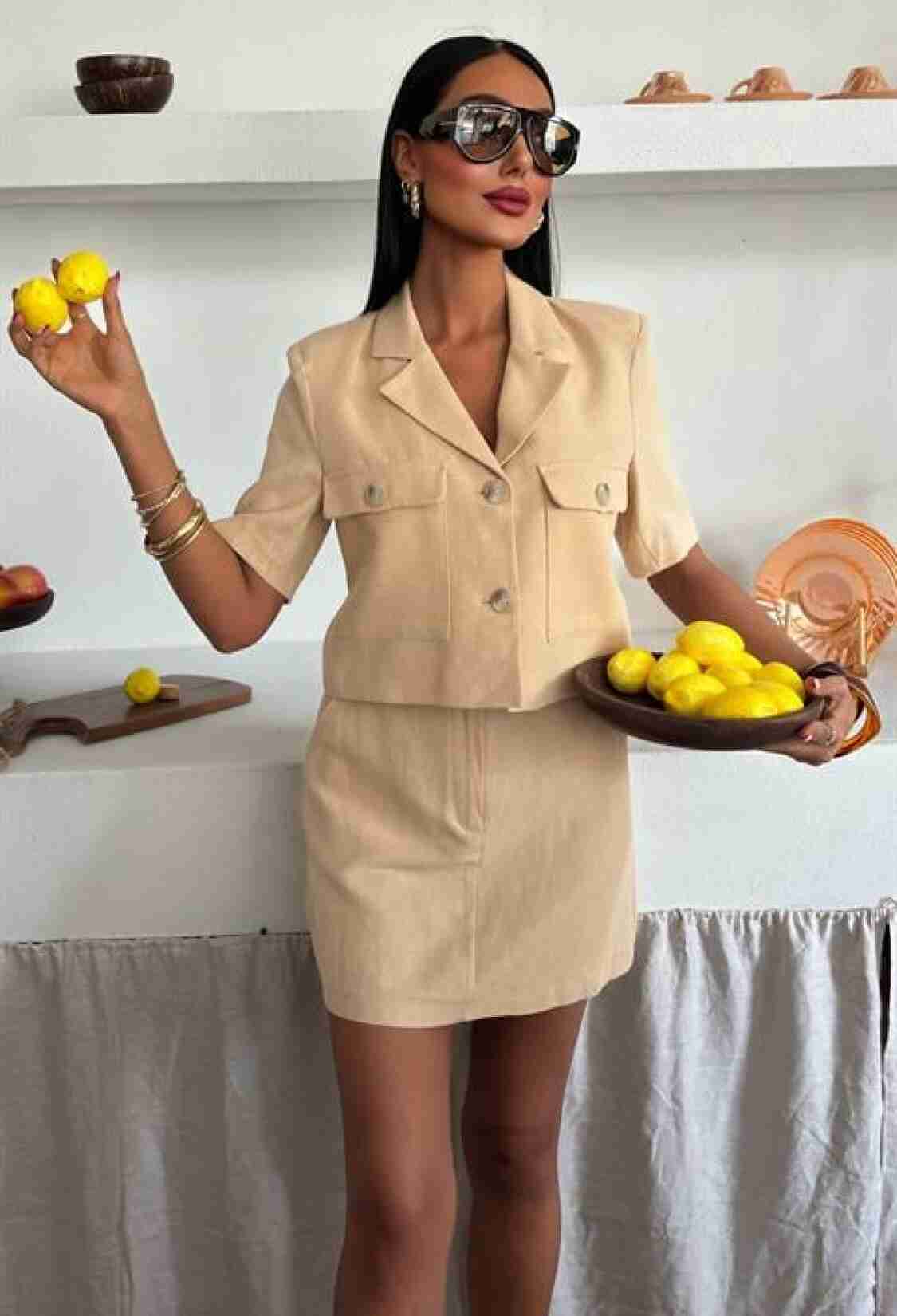 Buttoned Double Suit - Brand: Sobe Istanbul - Women & Kids, Baby Clothes Wholesale - TheBS Women