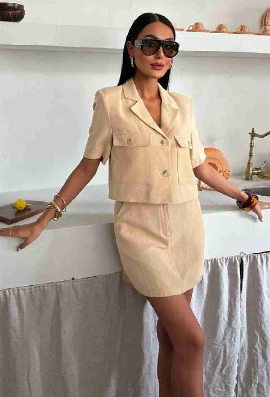 Buttoned Double Suit - Brand: Sobe Istanbul - Women & Kids, Baby Clothes Wholesale - TheBS Women