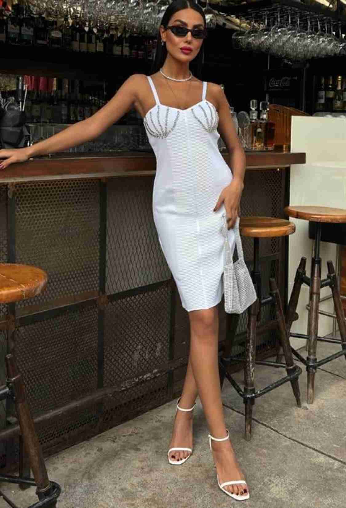 Stone Detailed Mini Dress - Brand: Sobe Istanbul - Women & Kids, Baby Clothes Wholesale - TheBS Women